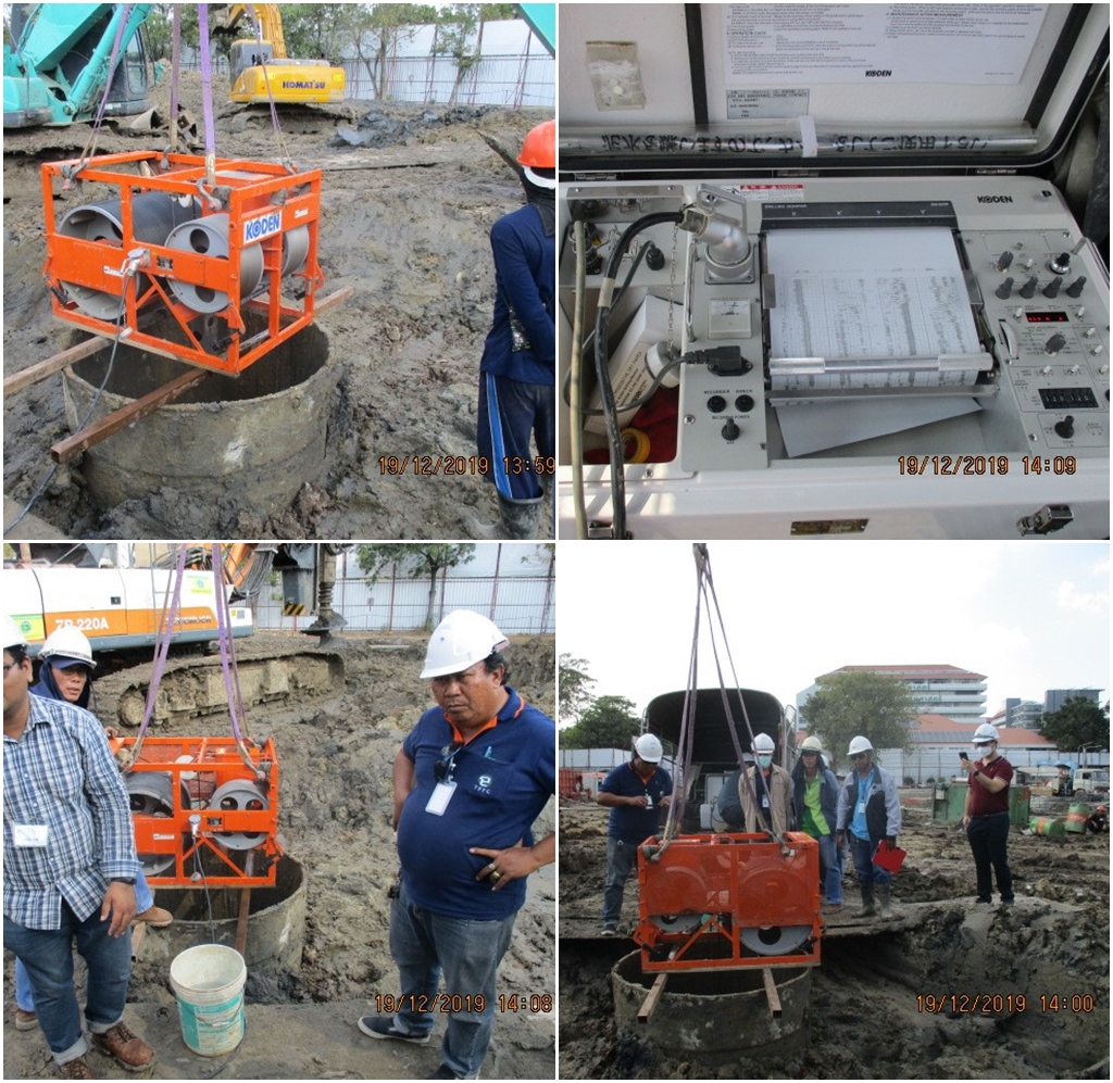 งานทดสอบแนวดิ่งเสาเข็มเจาะ (DRILLING MONITOR) แล้วเสร็จ